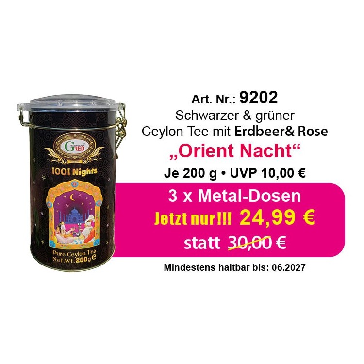 Angebot 3 x Gred Orient 1001 Nacht je 200 Gr. Metal Dose