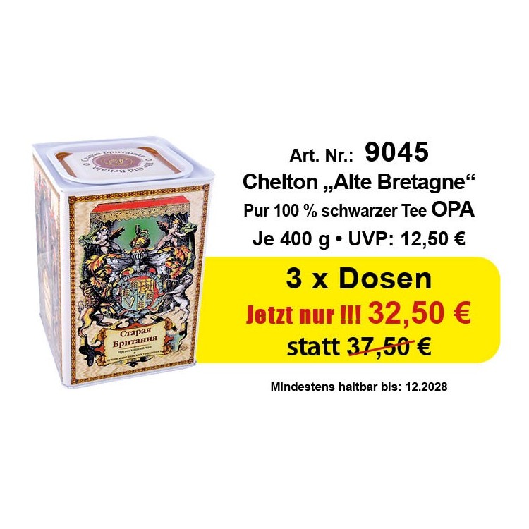 Art.Nr: 9045 Chelton Schwazer Tee OP " Old Bretangne " 400g