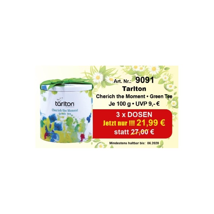 Angebot Art. 9091 Tarlton Cherish The Moment Green Tea 3 x 100 Gr.