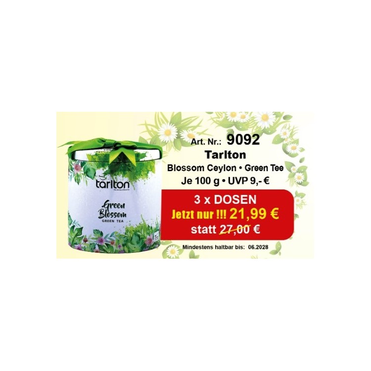 Angebot Art. 9092 Tarlton Blossom Ceylon Green Tee 3 x 100 Gr.