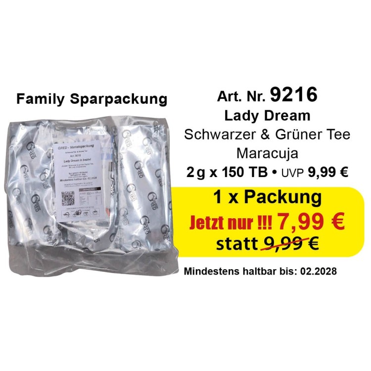 Art. 9216 Gred Lemon-Inguar Schwarzer Tee 2gr.x 150TB