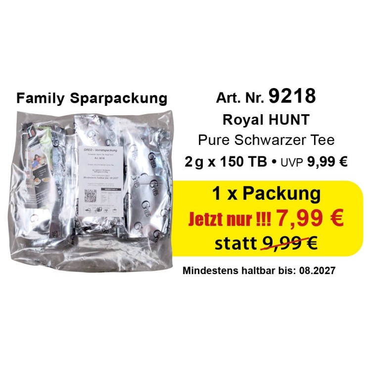 Art. 9218 Gred English Royal schwarzer Ceylon TEE 2gr.x 150 TB