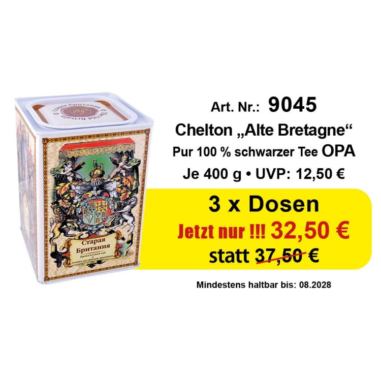 Art.Nr: 9045 Chelton Schwazer Tee OP " Old Bretangne " 400g