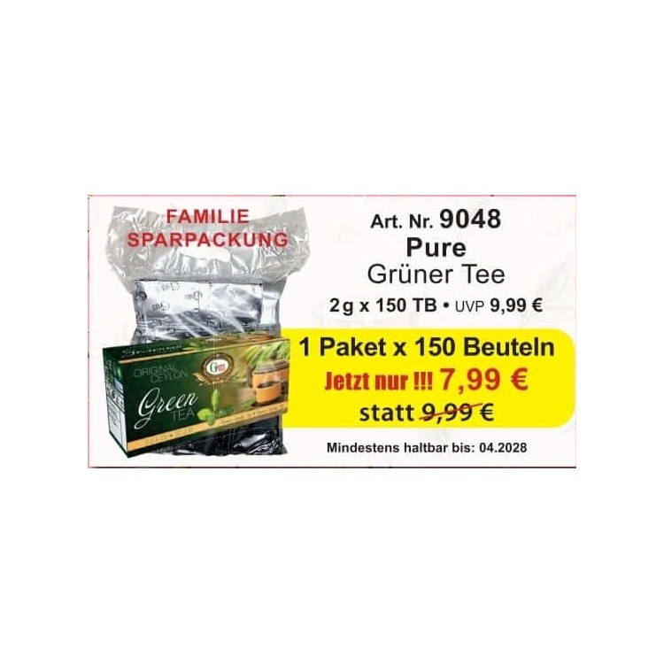 Art. 9048 je Gred Gruener Tee 2,5 Gr. in 150 TB Family Pack