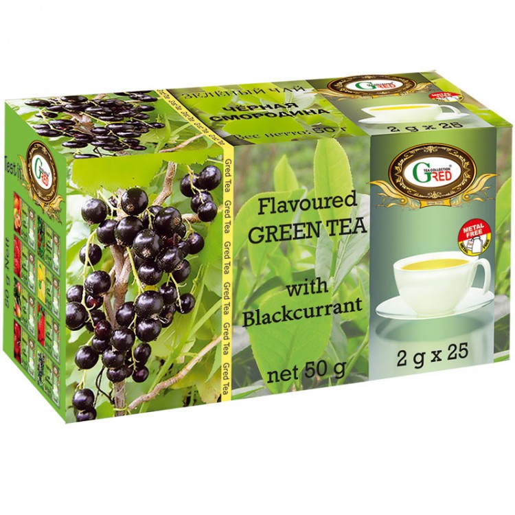 Gred Grüner Tee mit Schwarzer Johannisbeere 2g x 25
