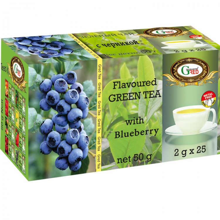 Gred Grüner Tee mit Blaubeere 2g x 25