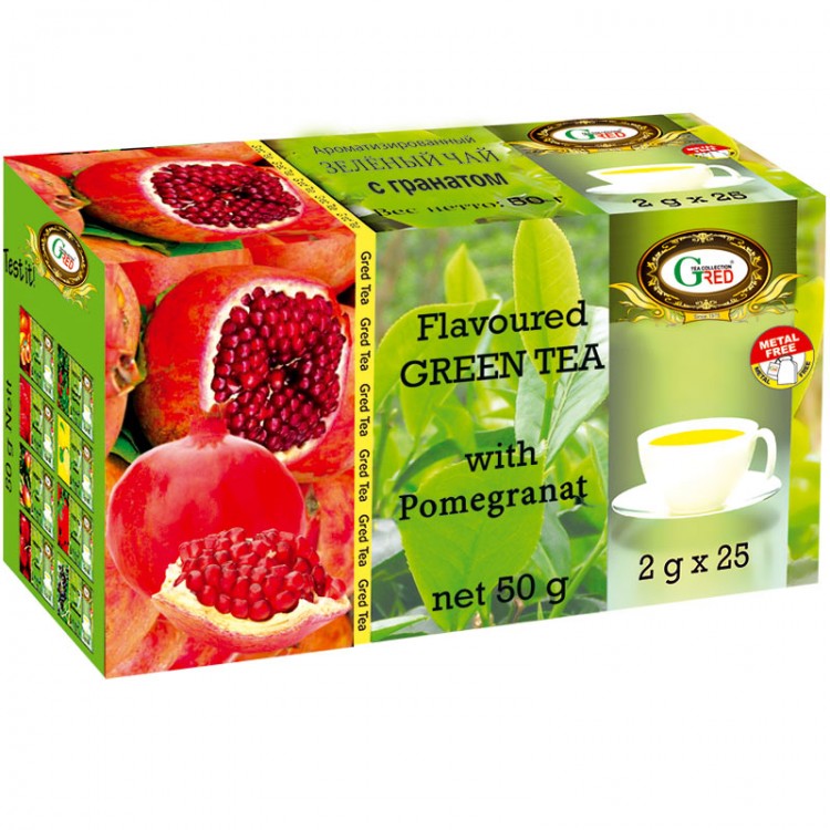 Gred Grüner Tee mit Granatapfel 2g x 25 Gred Grüner Tee mit Granatapfel 2g x 25