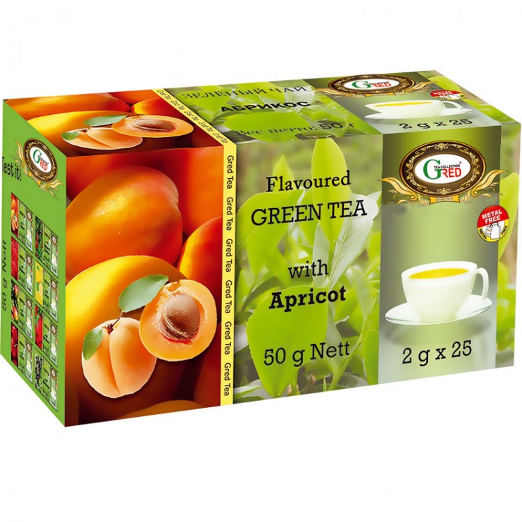 Art. 1060 Gred Grüner Tee mit Aprikose 2g x 25 Art. 1060 Gred Grüner Tee mit Aprikose 2g x 25
