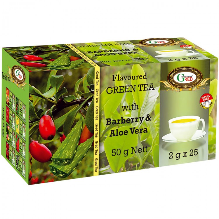 Gred Grüner Tee mit Barbaris & Aloe Vera 2g x 30