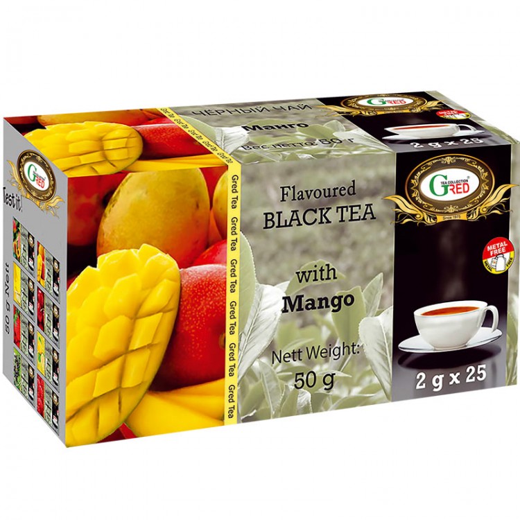 Gred Schwarzer Tee mit Mango 2g x 25 Gred Schwarzer Tee mit Mango 2g x 25
