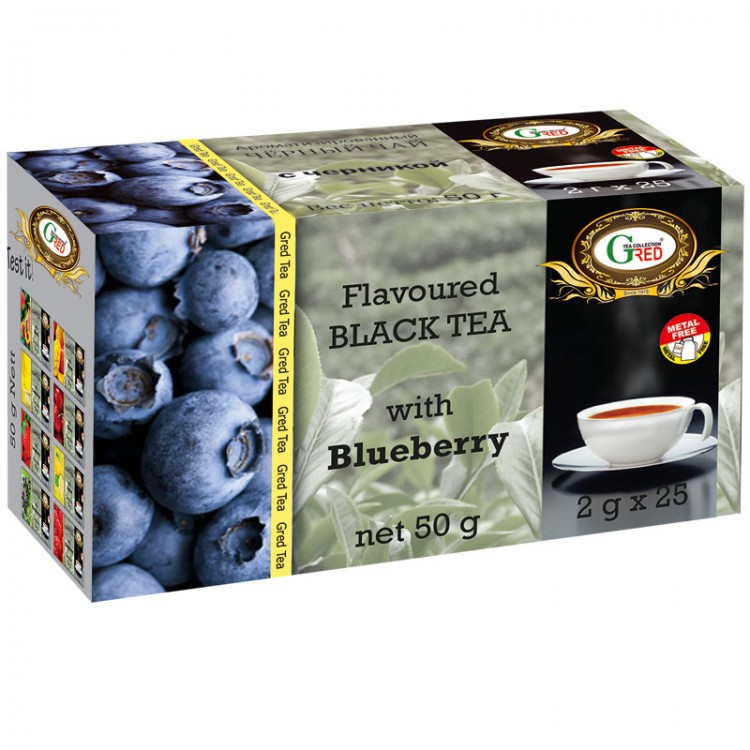 Gred Schwarzer Tee mit Blaubeere 2g x 25 Gred Schwarzer Tee mit Blaubeere 2g x 25