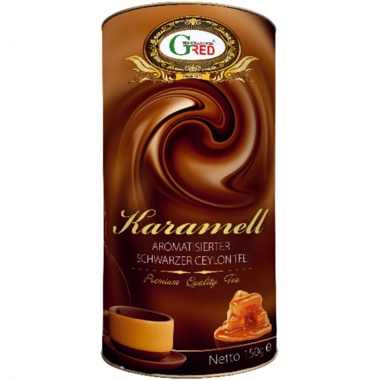 Gred Schwarzer Tee mit Karamell 150g