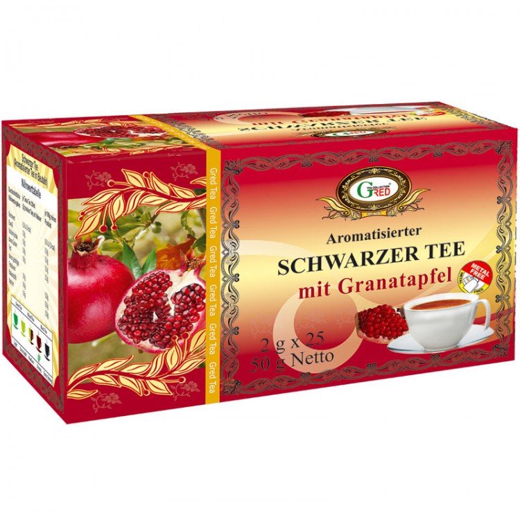 Gred Schwarzer Tee mit Granatapfel 2g x 25 Gred Schwarzer Tee mit Granatapfel 2g x 25