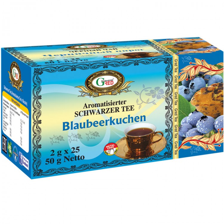 Gred Schwarzer Tee "Blaubeerkuchen" 2g x 25