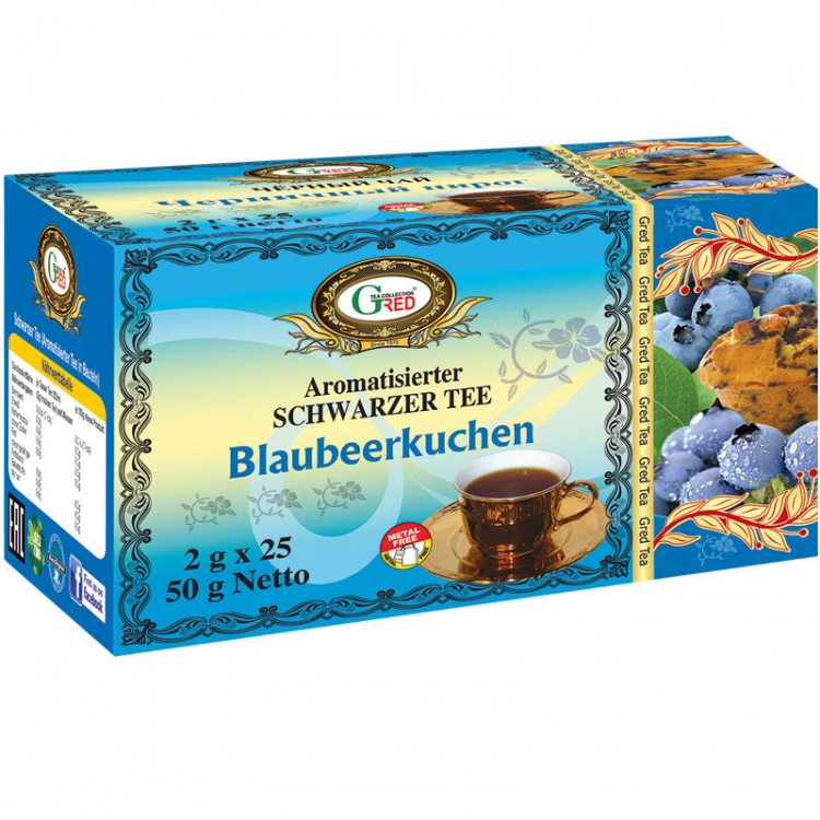 Gred Schwarzer Tee "Blaubeerkuchen" 2g x 25 Gred Schwarzer Tee "Blaubeerkuchen" 2g x 25
