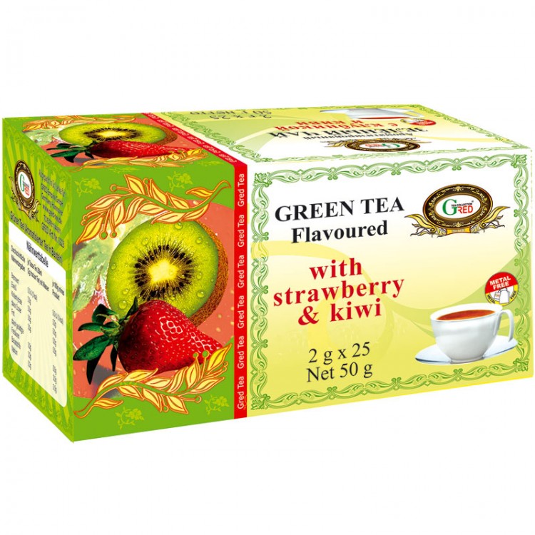 Gred Grüner Tee mit Erdbeere & Kiwi 2g x 25