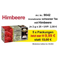 Art. 9042 5 x Gred Schwarzer Tee "Himbeere" je 2g x 25