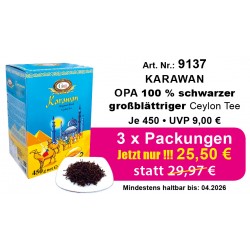 Art. 9137 3x Gred Schwarzer Tee OPA "Karawan" je 450g