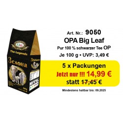 Art. 9050 5 x Gred Schwarzer Ceylon Tee OPA je 100 Gr.
